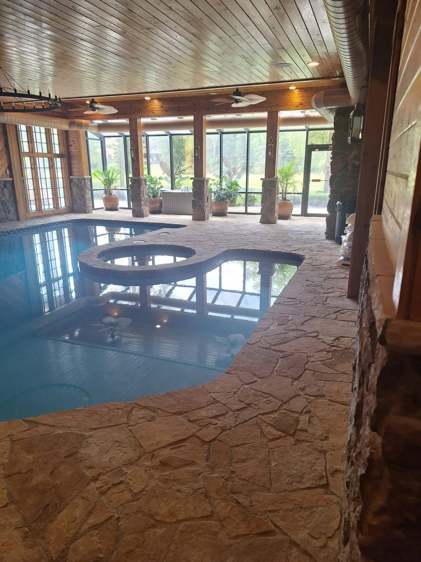Clean indoor pool area